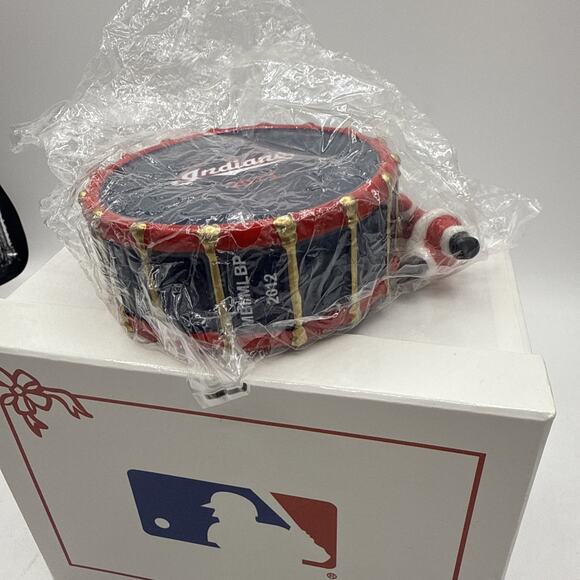 Danbury Mint Cleveland Indians 2012 Christmas Drum Ornament W/Box - Picture 5 of 6